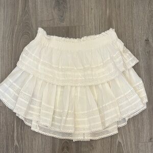 LoveShackFancy White Ruffle Skirt